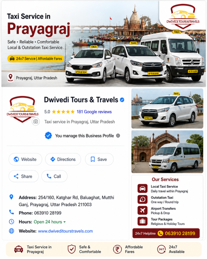 Dwivedi Tours and Travels - Best Taxi Service in Prayagraj | Google Business Profile